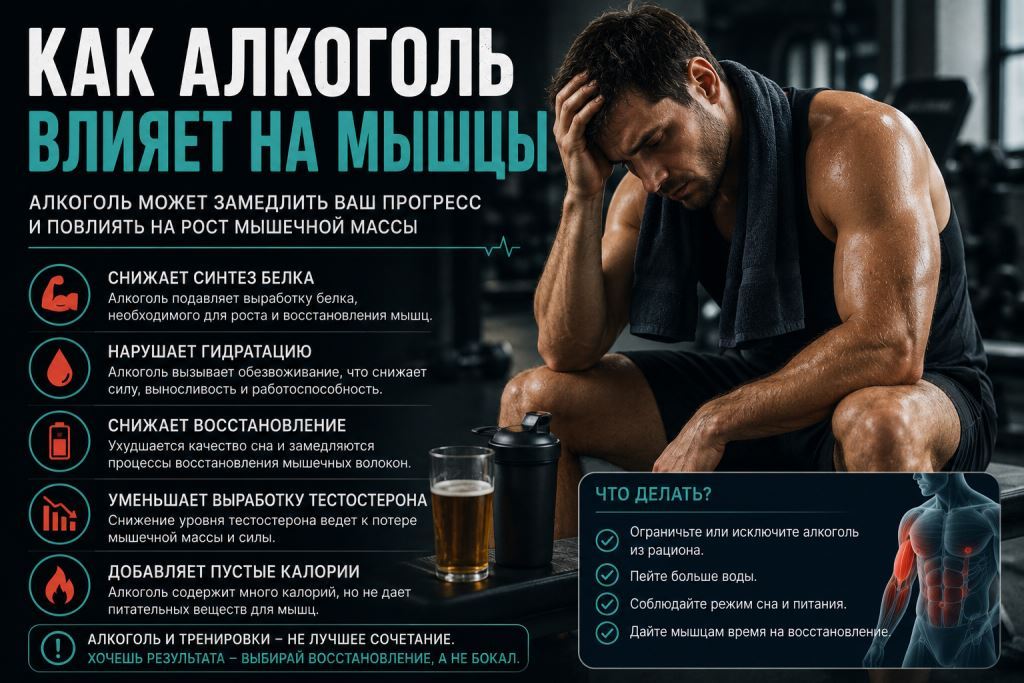 Как алкоголь влияет на мышцы