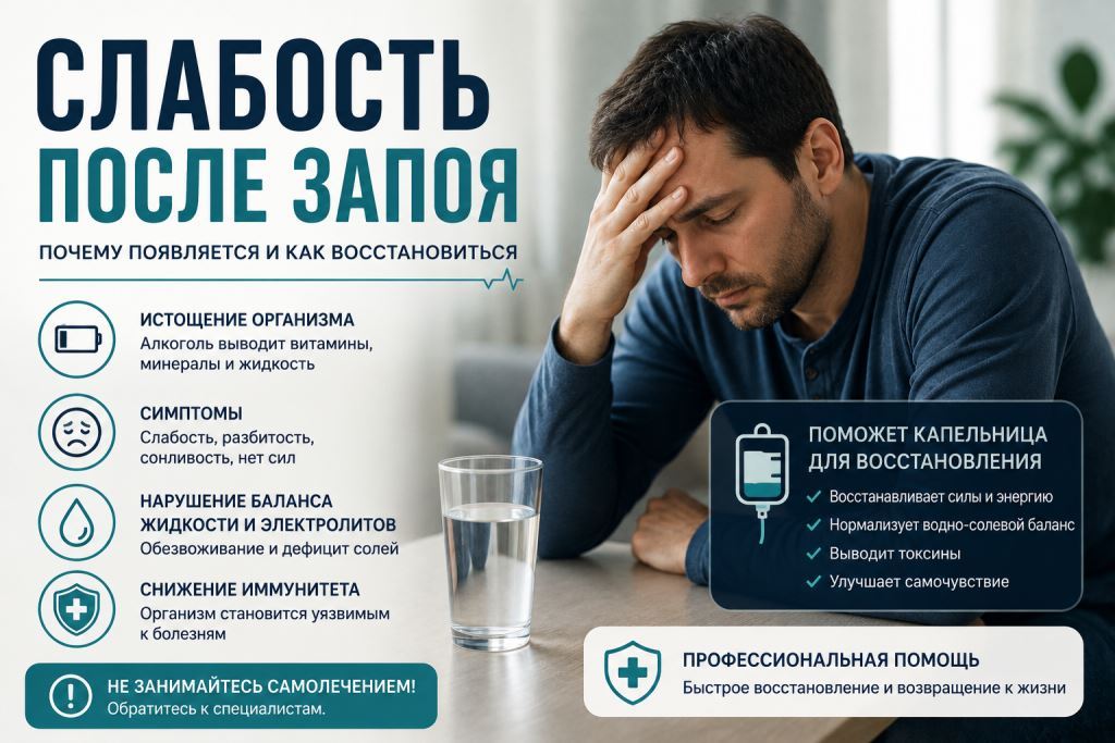 Слабость после запоя