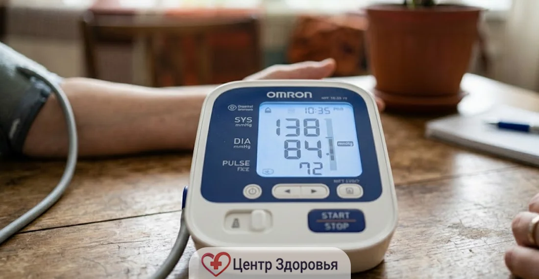 Человеку измеряют давление